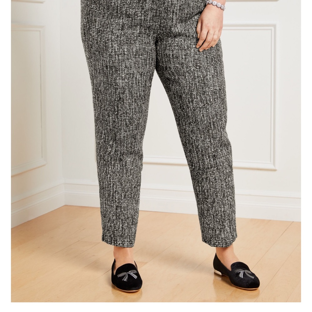 TALBOTS HAMPSHIRE ANKLE PANTS - SEQUIN TWEED